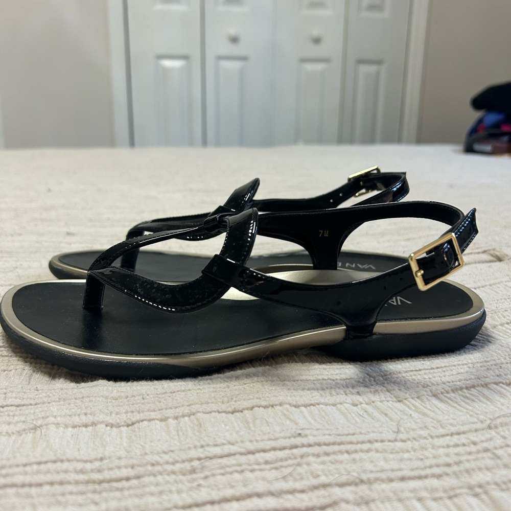 Black Vaneli Sandals Sz 7 - Picture 2 of 6